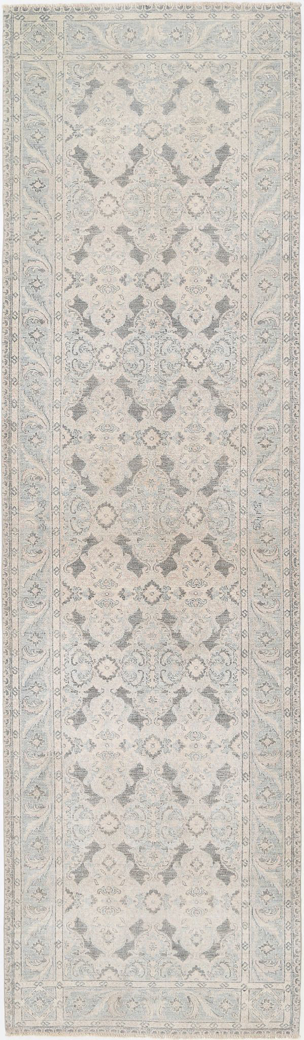 Hand Knotted Fine Serenity Wool Rug 3' 10" x 13' 7" - No. AT61498
