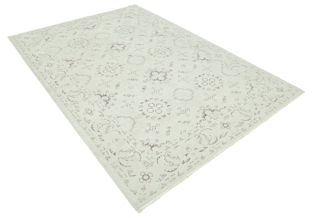 Hand Knotted Fine Serenity Wool Rug 6' 1" x 7' 7" - No. AT70553
