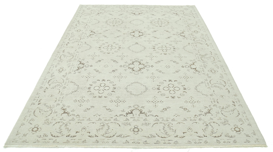Hand Knotted Fine Serenity Wool Rug 6' 1" x 7' 7" - No. AT70553