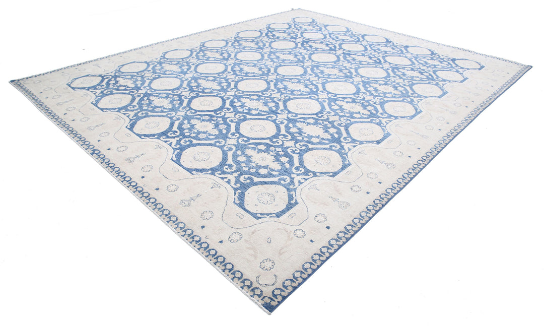 Hand Knotted Fine Ziegler Wool & Silk Rug 11' 9" x 14' 6" - No. AT96399