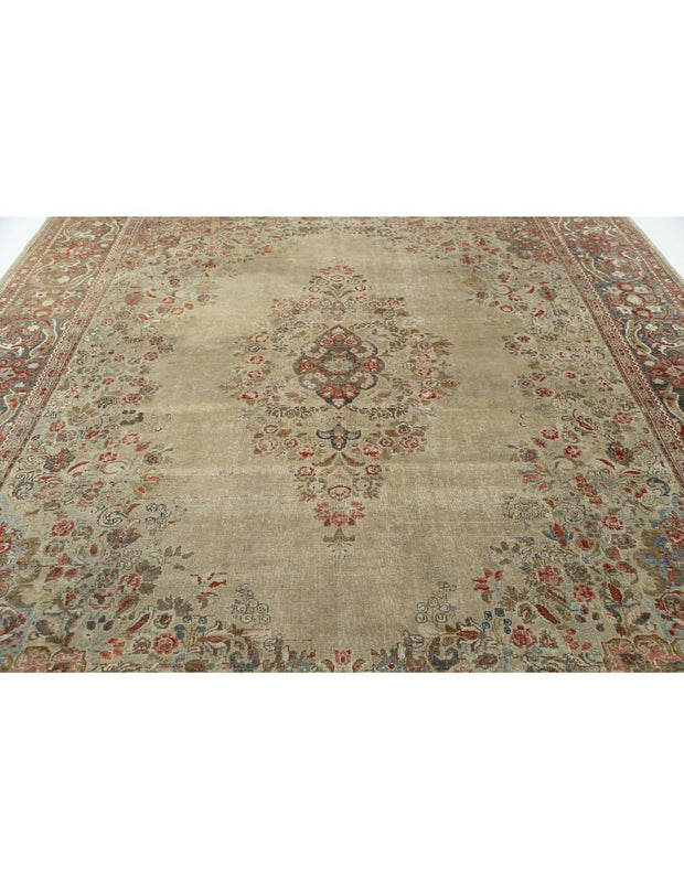 Hand Knotted Vintage Persian Tabriz Wool Rug 9' 10" x 12' 8" - No. AT12093