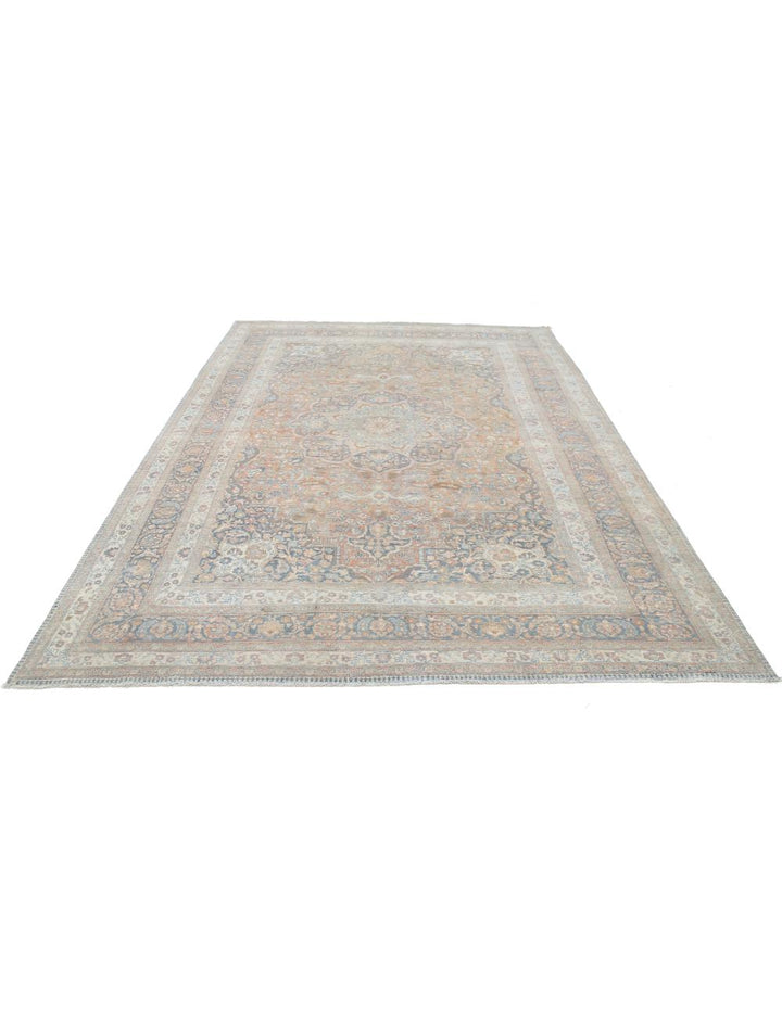 Hand Knotted Vintage Persian Tabriz Wool Rug 7' 10" x 11' 8" - No. AT31016