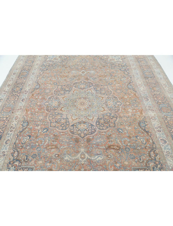 Hand Knotted Vintage Persian Tabriz Wool Rug 7' 10" x 11' 8" - No. AT31016