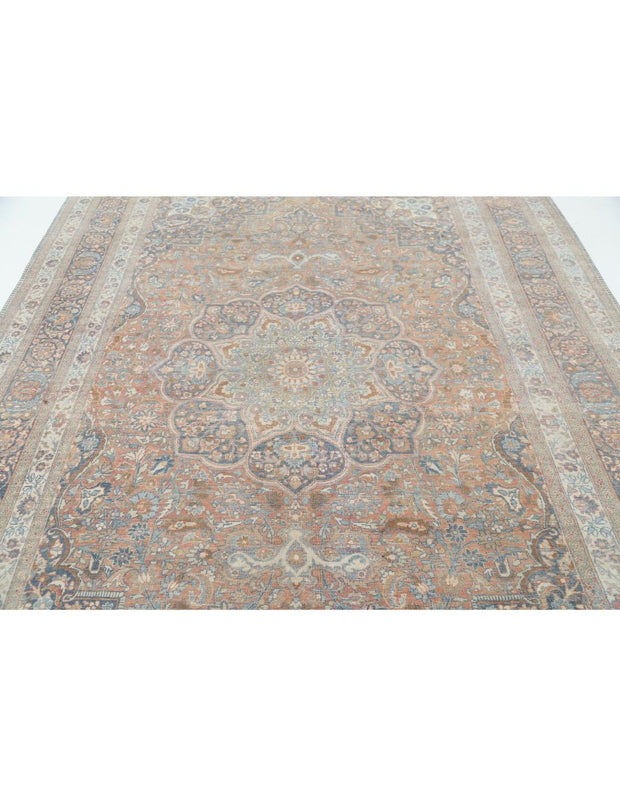 Hand Knotted Vintage Persian Tabriz Wool Rug 7' 10" x 11' 8" - No. AT31016