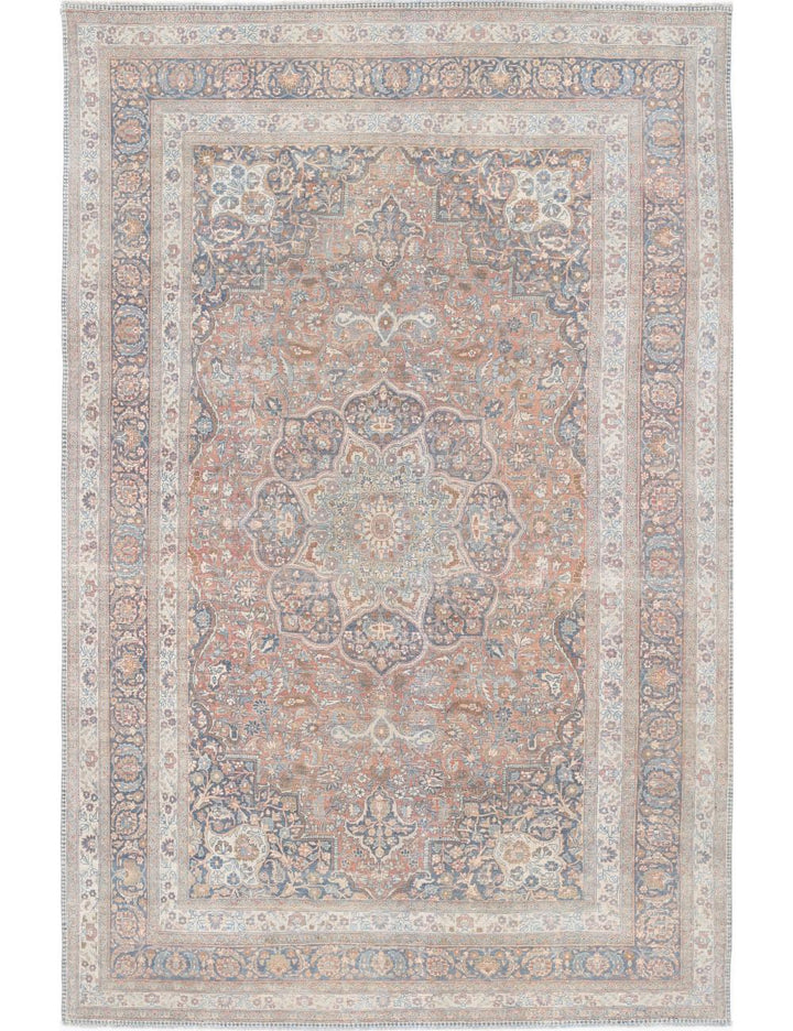 Hand Knotted Vintage Persian Tabriz Wool Rug 7' 10" x 11' 8" - No. AT31016