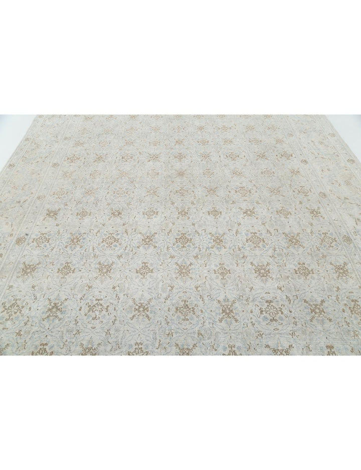 Hand Knotted Vintage Persian Tabriz Wool Rug 8' 9" x 12' 1" - No. AT86992