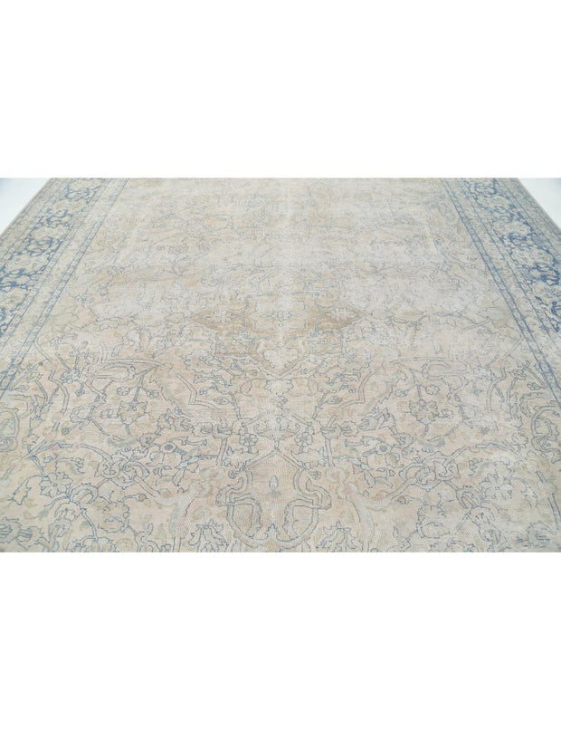 Hand Knotted Vintage Persian Tabriz Wool Rug 10' 9" x 14' 4" - No. AT82968