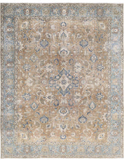 Hand Knotted Vintage Persian Tabriz Wool Rug 9' 4" x 11' 9" - No. AT21913