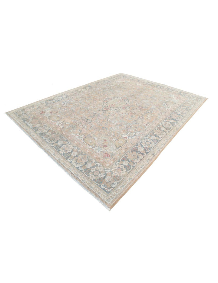 Hand Knotted Vintage Persian Tabriz Wool Rug 8' 8" x 11' 10" - No. AT16400