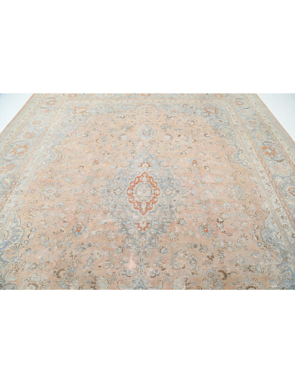 Hand Knotted Vintage Persian Tabriz Wool Rug 11' 2" x 14' 1" - No. AT96900