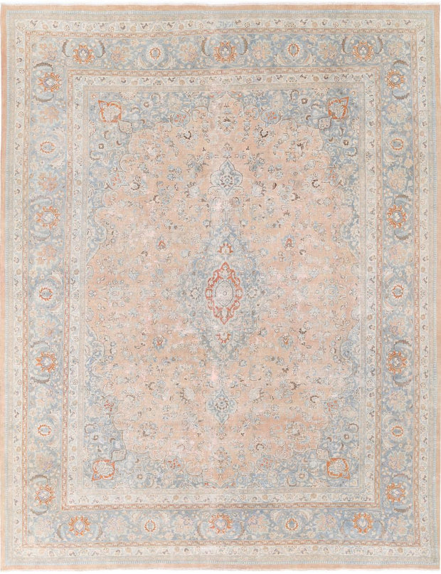 Hand Knotted Vintage Persian Tabriz Wool Rug 11' 2" x 14' 1" - No. AT96900