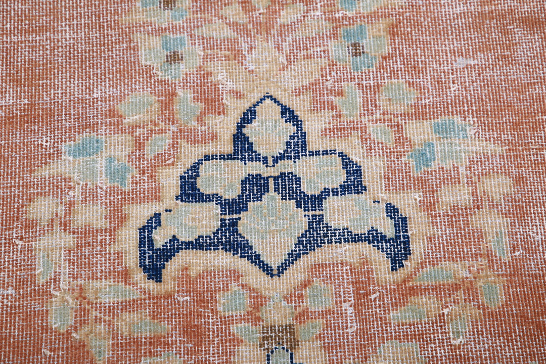 Hand Knotted Vintage Persian Tabriz Wool Rug 9' 8" x 12' 11" - No. AT22770