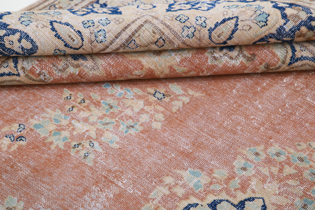 Hand Knotted Vintage Persian Tabriz Wool Rug 9' 8" x 12' 11" - No. AT22770