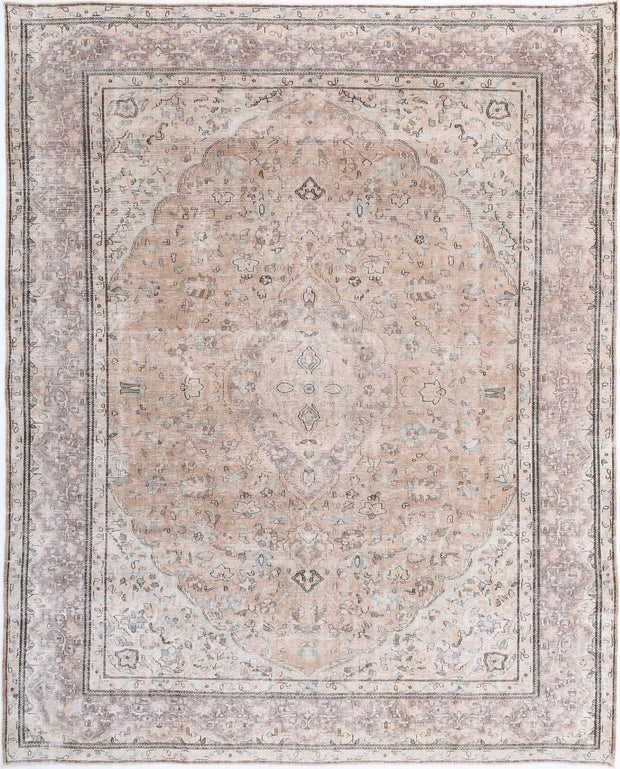 Hand Knotted Persian Vintage Wool Rug 9' 6" x 11' 11" - No. AT63299