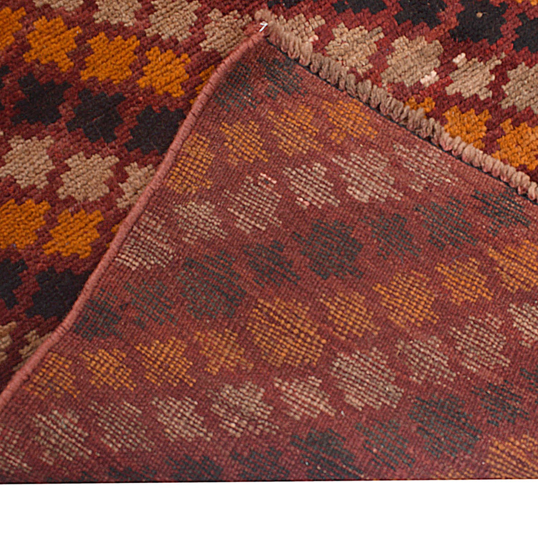 Tan Afghan Baluchi Rug 3'3" x 5'8" Hand-Knotted border