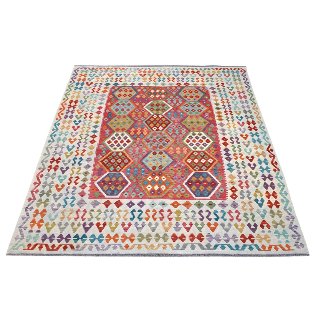 Afghan Kilim Rug 8'3" x 10'3" Flat-Weave