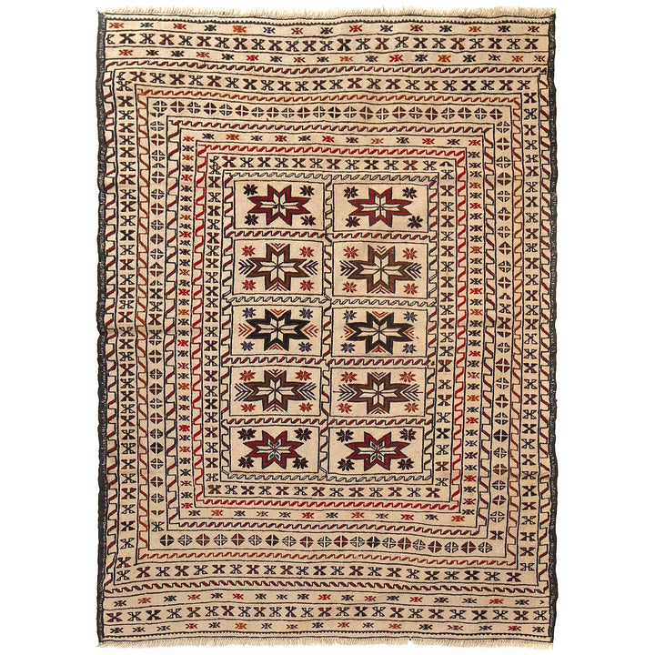 Soumak Kilim 4' 2" x 5' 9" - No. AL35624