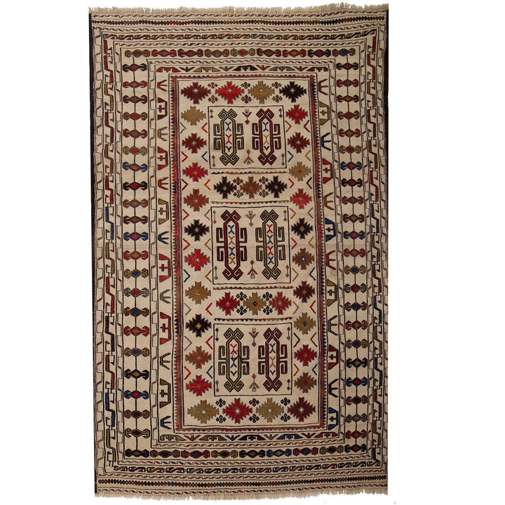 Soumak Kilim 4' 2" x 6' 2" - No. AL62195