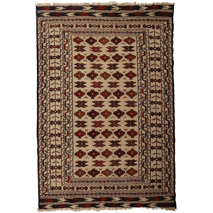 Soumak Kilim 4' 1" x 5' 9" - No. AL35246