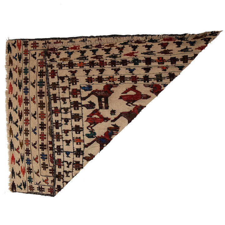 Soumak Kilim 4' 4" x 5' 3" - No. AL74520