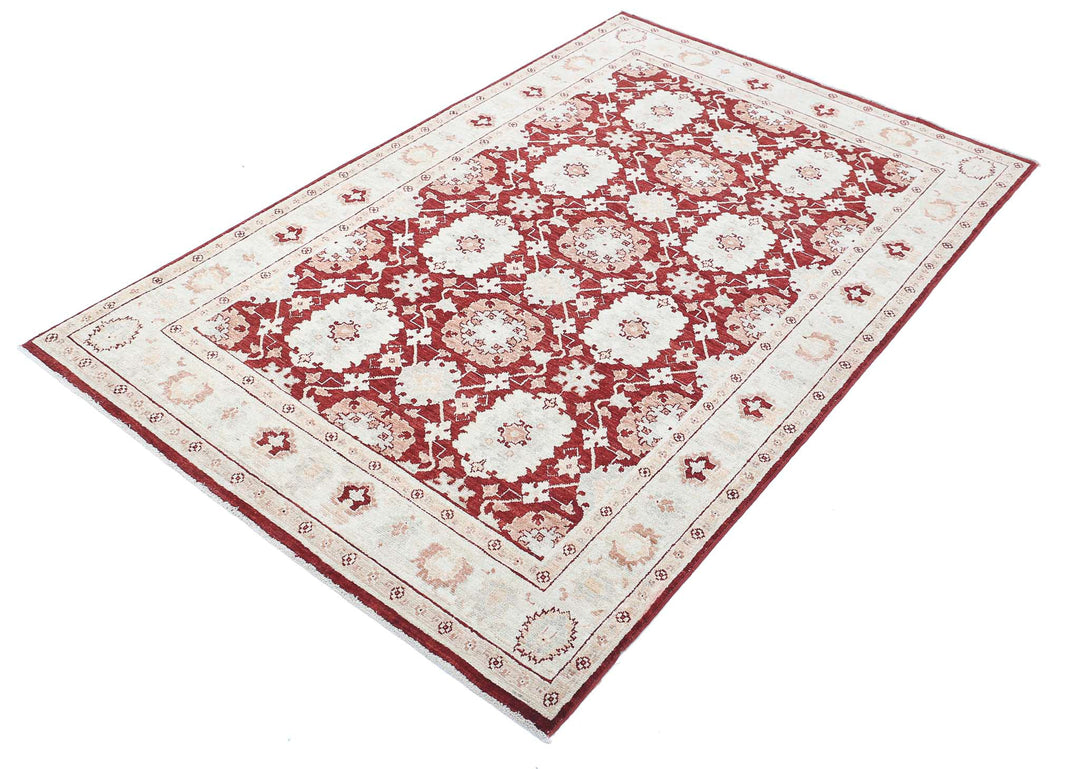 Hand Knotted Ziegler Farhan Wool Rug 4' 0" x 6' 3" - No. AT77882