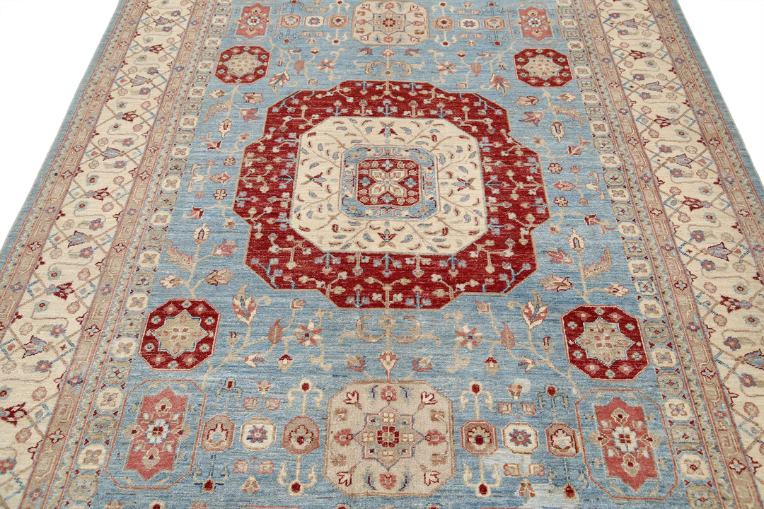 Hand Knotted Ziegler Farhan Wool Rug 6' 6" x 10' 0" - No. AT37072