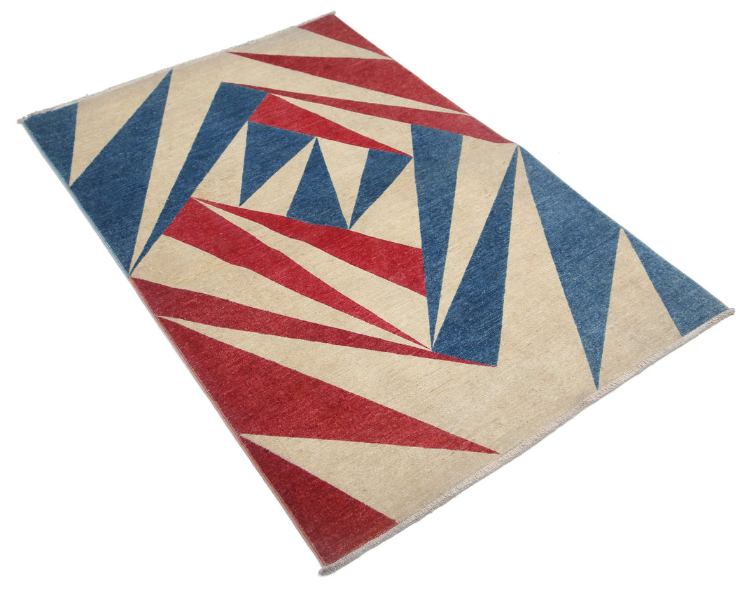 Hand Knotted Overdye Wool Rug 3' 3" x 4' 9" - No. AT45808