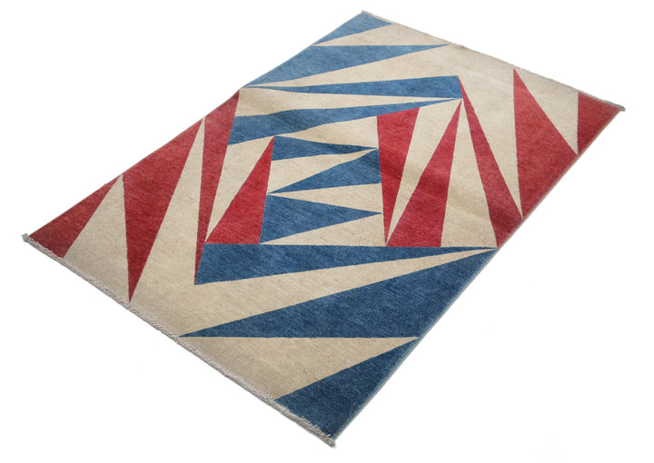 Hand Knotted Overdye Wool Rug 3' 3" x 4' 9" - No. AT45808
