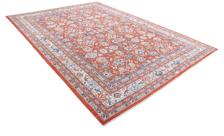 Hand Knotted Fine Ziegler Wool Rug 9' 0" x 12' 7" - No. AT93334