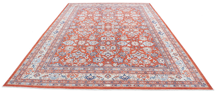 Hand Knotted Fine Ziegler Wool Rug 9' 0" x 12' 7" - No. AT93334