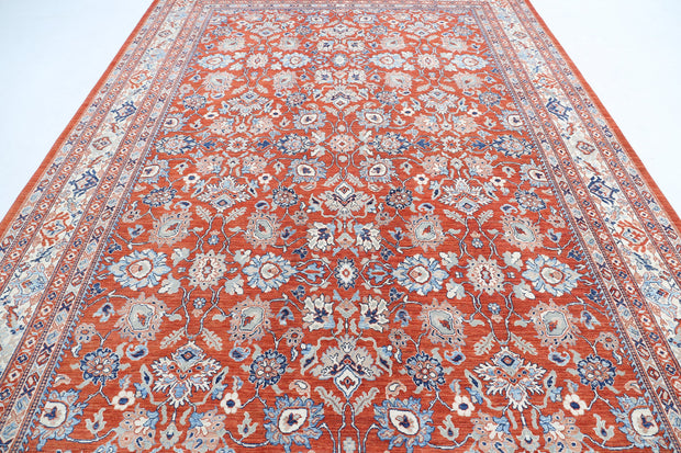 Hand Knotted Fine Ziegler Wool Rug 9' 0" x 12' 7" - No. AT93334