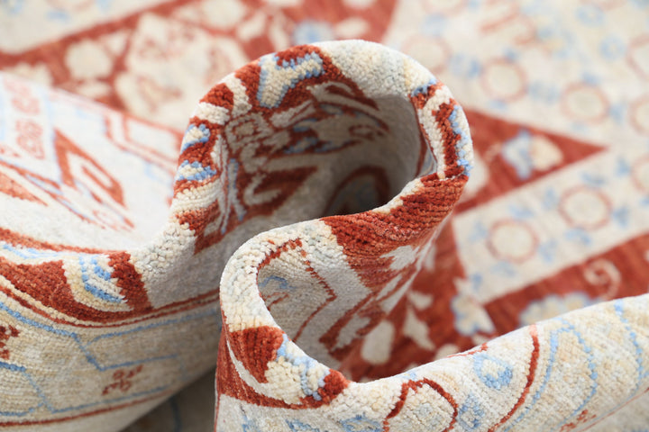 Hand Knotted Fine Ziegler Wool Rug 8' 10" x 11' 7" - No. AT84070