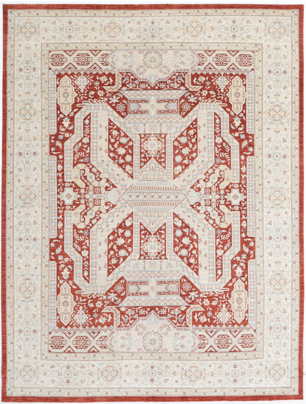 Hand Knotted Fine Ziegler Wool Rug 8' 10" x 11' 7" - No. AT84070