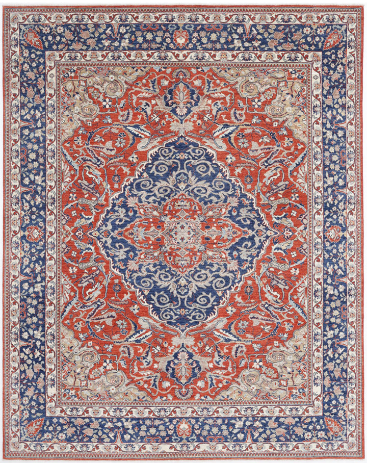Hand Knotted Fine Ziegler Wool Rug 7' 11" x 9' 10" - No. AT86787