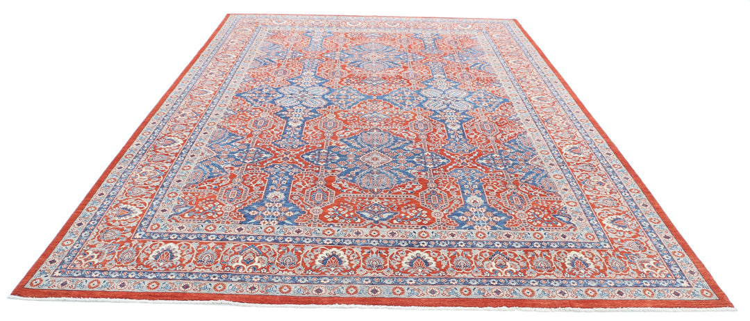 Hand Knotted Fine Ziegler Wool Rug 8' 9" x 11' 8" - No. AT51629