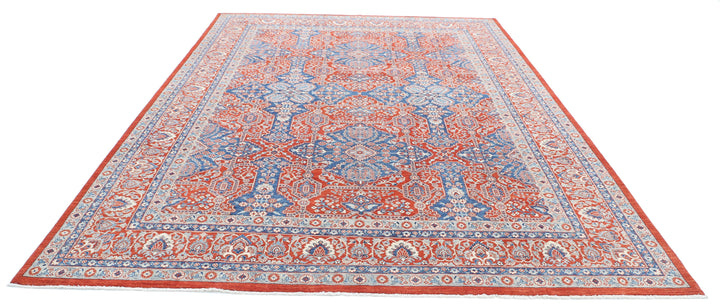 Hand Knotted Fine Ziegler Wool Rug 8' 9" x 11' 8" - No. AT51629