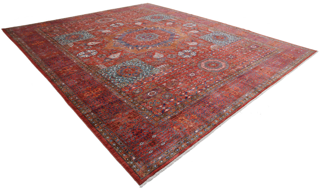 Hand Knotted Fine Mamluk Wool Rug 13' 6" x 16' 0" - No. AT50432