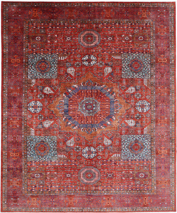 Hand Knotted Fine Mamluk Wool Rug 13' 6" x 16' 0" - No. AT50432