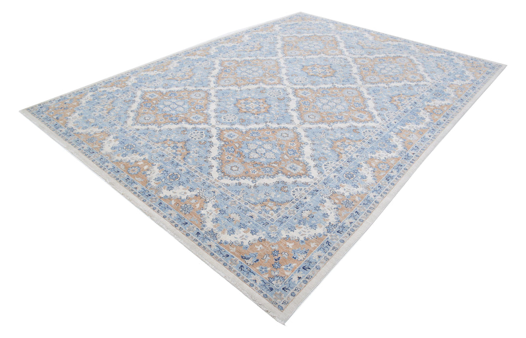 Hand Knotted Fine Ziegler Wool Rug 8' 7" x 11' 9" - No. AT17764