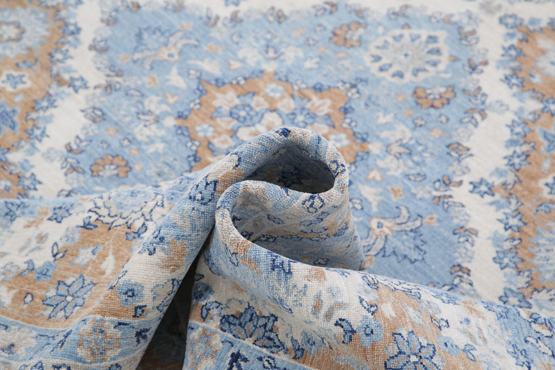 Hand Knotted Fine Ziegler Wool Rug 8' 7" x 11' 9" - No. AT17764