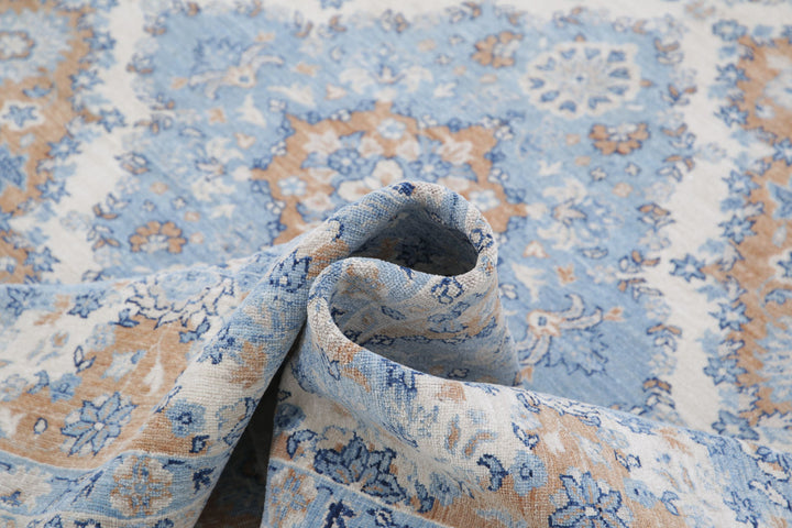 Hand Knotted Fine Ziegler Wool Rug 8' 7" x 11' 9" - No. AT17764