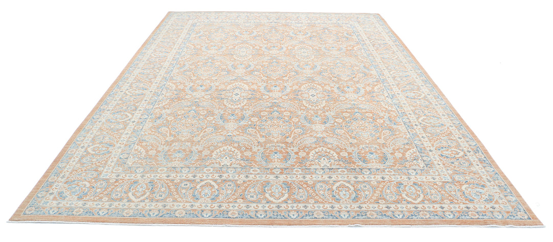 Hand Knotted Fine Ziegler Wool Rug 8' 9" x 12' 0" - No. AT90021