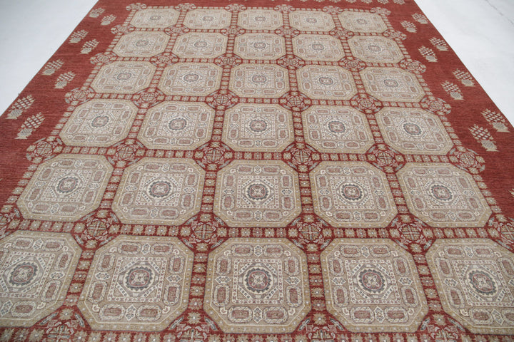 Hand Knotted Fine Ziegler Wool Rug 9' 9" x 13' 4" - No. AT97592