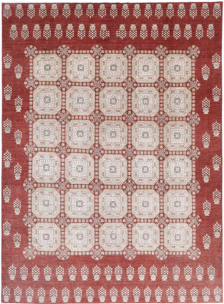 Hand Knotted Fine Ziegler Wool Rug 9' 9" x 13' 4" - No. AT97592