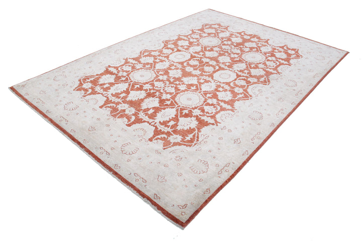 Hand Knotted Fine Ziegler Wool Rug 6' 4" x 9' 0" - No. AT93381