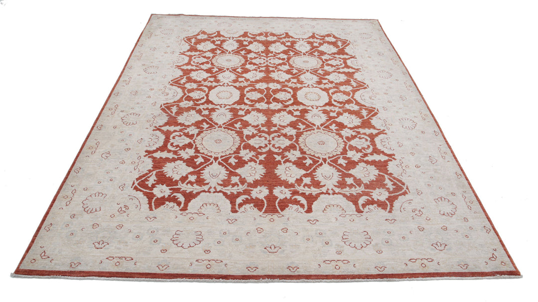 Hand Knotted Fine Ziegler Wool Rug 6' 4" x 9' 0" - No. AT93381