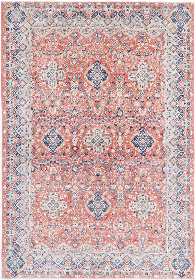 Hand Knotted Fine Ziegler Wool Rug 5' 11" x 8' 10" - No. AT23680