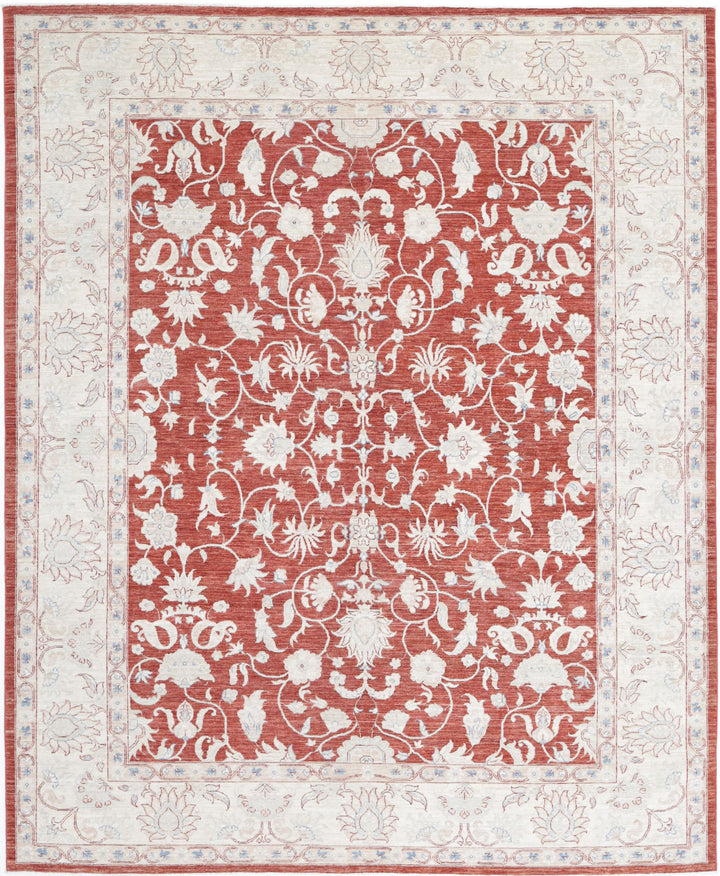 Hand Knotted Fine Ziegler Wool Rug 7' 11" x 9' 8" - No. AT68885