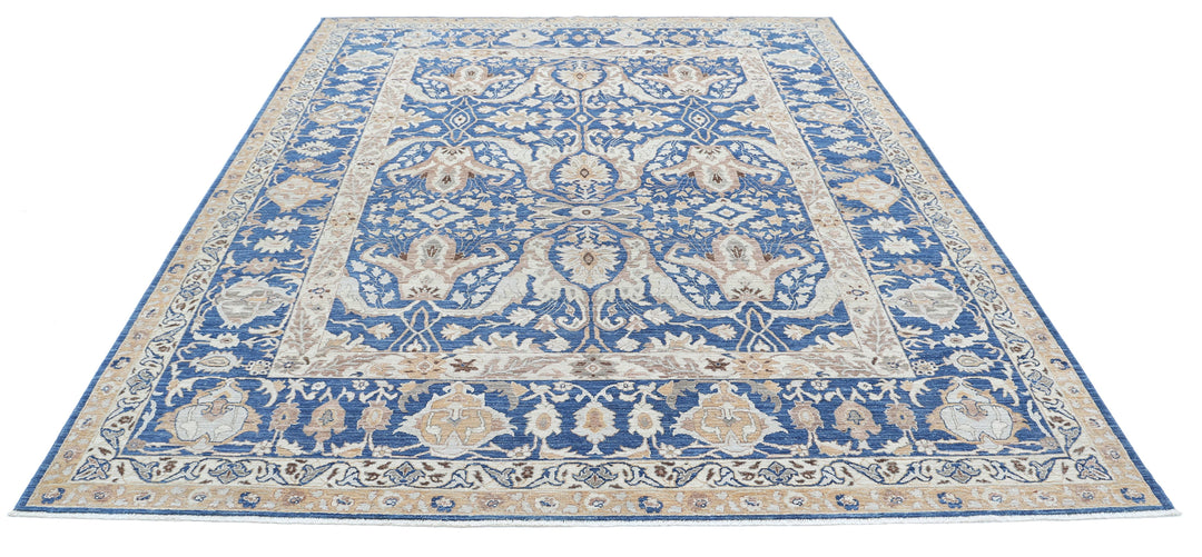 Hand Knotted Fine Ziegler Wool Rug 7' 10" x 9' 9" - No. AT59746