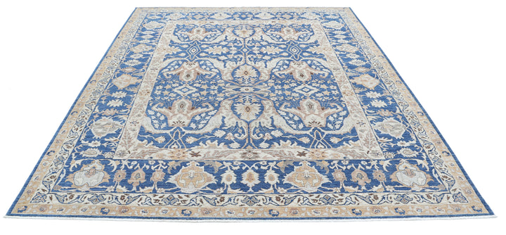 Hand Knotted Fine Ziegler Wool Rug 7' 10" x 9' 9" - No. AT59746
